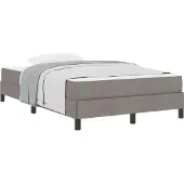 vidaXL Boxspringbed, taupe, 120 x 190 cm, gestoffeerd