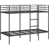 vidaXL Stapelbed zonder matras 100x190 cm staal zwart