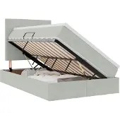 vidaXL Opslag bed met matras Lichtgrijs 120 x 200 cm Fluweel