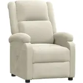 vidaXL Fauteuil verstelbaar fluweel crèmekleurig