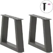 vidaXL Salontafelpoten 2 st V-vormig 30x(30-31,3) cm staal antraciet