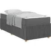 vidaXL Bedframe Donkergrijs 80 x 200 cm Stof