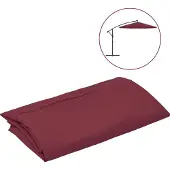 vidaXL Vervangingsdoek voor tuinparasol 300 cm bordeauxrood