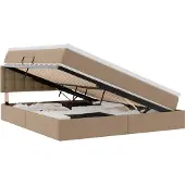 vidaXL Opslag bed met matras Cappuccino 180 x 200 cm Kunstleer