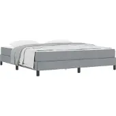 vidaXL Boxspring bed Lichtgrijs 180 x 200 cm Stof