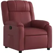 vidaXL Fauteuil verstelbaar kunstleer wijnrood