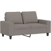 vidaXL Tweezitsbank 120 cm stof taupe