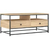 vidaXL Salontafel 100x51x45 cm bewerkt hout sonoma eikenkleurig