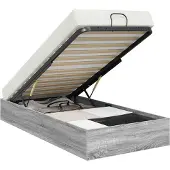 vidaXL Ottoman Bedframe met opslag Grijze Sonoma 203 x 90 x 25 cm
