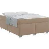 vidaXL Bedframe Cappuccino 140 x 200 cm Stof