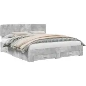 vidaXL Bedframe met lade Beton Grijs 180 x 200 cm Bewerkt hout
