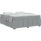 vidaXL Bedframe met matras Lichtgrijs 180 x 200 cm Stof