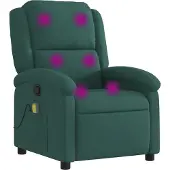 vidaXL Massagestoel in donkergroen fluweel