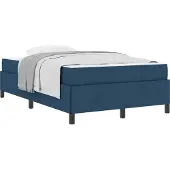 vidaXL Boxspring bed Blauw 120 x 190 cm Stof
