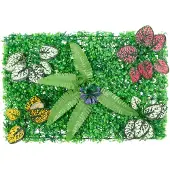 vidaXL Hek met kunstplanten24 st 40x60 cm groen