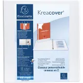 Exacompta Kreacover 60 mm Presentatieringband PP (Polypropeen) A4+ 2 Ringen Wit 51825E 10 Stuks