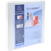 Exacompta Kreacover 16 mm Ringband PP (Polypropeen) A4+ 2 Ringen Wit 54940E 10 Stuks