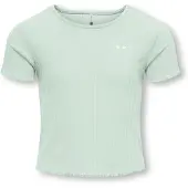 ONLY KIDS GIRL T-shirt lichtgroen met textuur Meisjes Polyester Ronde hals - maat 134/140