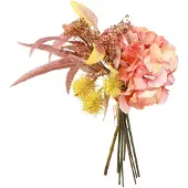Viana Kunstbloemenboeket Hortensia Roos Eucalyptus Decoratief boeket L33cm