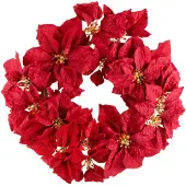 Viana Kerststerkrans kunstbloemen Kerst Ø40cm