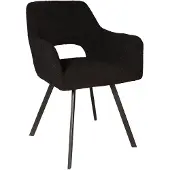 Lizzely Garden & Living Eetkamerstoel Joeri zwart teddy eetstoel design zetel
