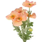 Viana Kunstbloemen kunst klaproos bloemdecoratie 35cm bos 3 st