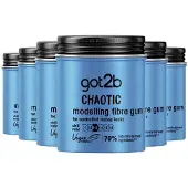 Got2b Men Chaotic Fibre Haar Gum – Haarpaste – Haarstyling - Gecontroleerde Warrige Look - Langdurige Hold - Vegan Formule - Voordeelverpakking - 6 x 100 ml