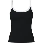 Pieces Top 'PCMay' zwart / wit
