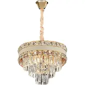 Toolight Hanglamp Met Kristallen G047-cp 40cm Gold