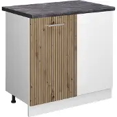 Vicco R-Line Hoekkast – 86 cm, WB Antraciet Artisanaal eiken