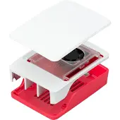 Raspberry Pi Ladegerät SBC-behuizing Geschikt voor model: 5 B Rood, Wit