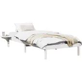 vidaXL Bedframe Wit 90 x 200 cm Massief grenenhout