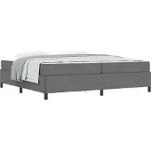 vidaXL Bedframe met matras Lichtgrijs 200 x 200 cm Stof