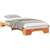 vidaXL Bedframe Bruin 80 x 210 cm Massief grenenhout