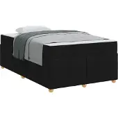 vidaXL Bedframe met matras Zwart 120 x 190 cm Stof
