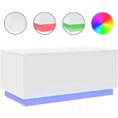 vidaXL Salontafel met LED-verlichting 90x50x40 cm wit