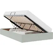 vidaXL Ottoman Bedframe met opslag Lichtgrijs 120 x 200 cm Fluweel
