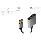 Logilink CDA0108, adapterkabel van DisplayPort naar HDMI, 0,15 meter