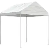 vidaXL Prieel met dak 8,92x2,28x2,69 m polyetheen wit