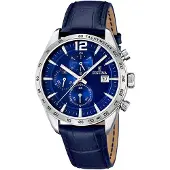 Festina Sport herenhorloge, chronograaf, leren band, model F16760/3