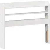 vidaXL Hoofdbord met schappen 100 cm massief grenenhout wit