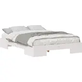 vidaXL Bedframe Wit 135 x 190 cm