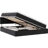 vidaXL Opslag bed met matras met opslag Zwart 180 x 200 cm Kunstleer