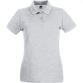Fruit Of The Loom Vrouwen Dames-Fit Premium Poloshirt Met Korte Mouwen (Heater Grijs)