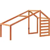 vidaXL Kinderbedhuisje 188x82x113 cm massief grenenhout wasbruin