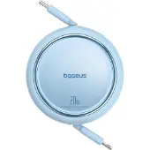 Baseus USB-C oplaadkabel - - Free2Pull - 20W - Ingetrokken - 1m - Blauw