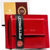 Peterson - Lederen Portemonnee - Compact - RFID Bescherming - Zwart