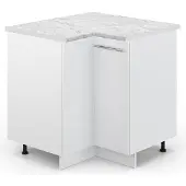 Vicco Hoekkast Fame-Line Wit Hoogglans 80.5 cm , WB Marmer, Model 45946
