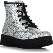 SKECHERS Gravlen Hi - Doodle Down Meisjes Laarzen - Zilver