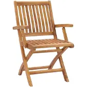 vidaXL Tuinstoelen 4 st inklapbaar massief teakhout